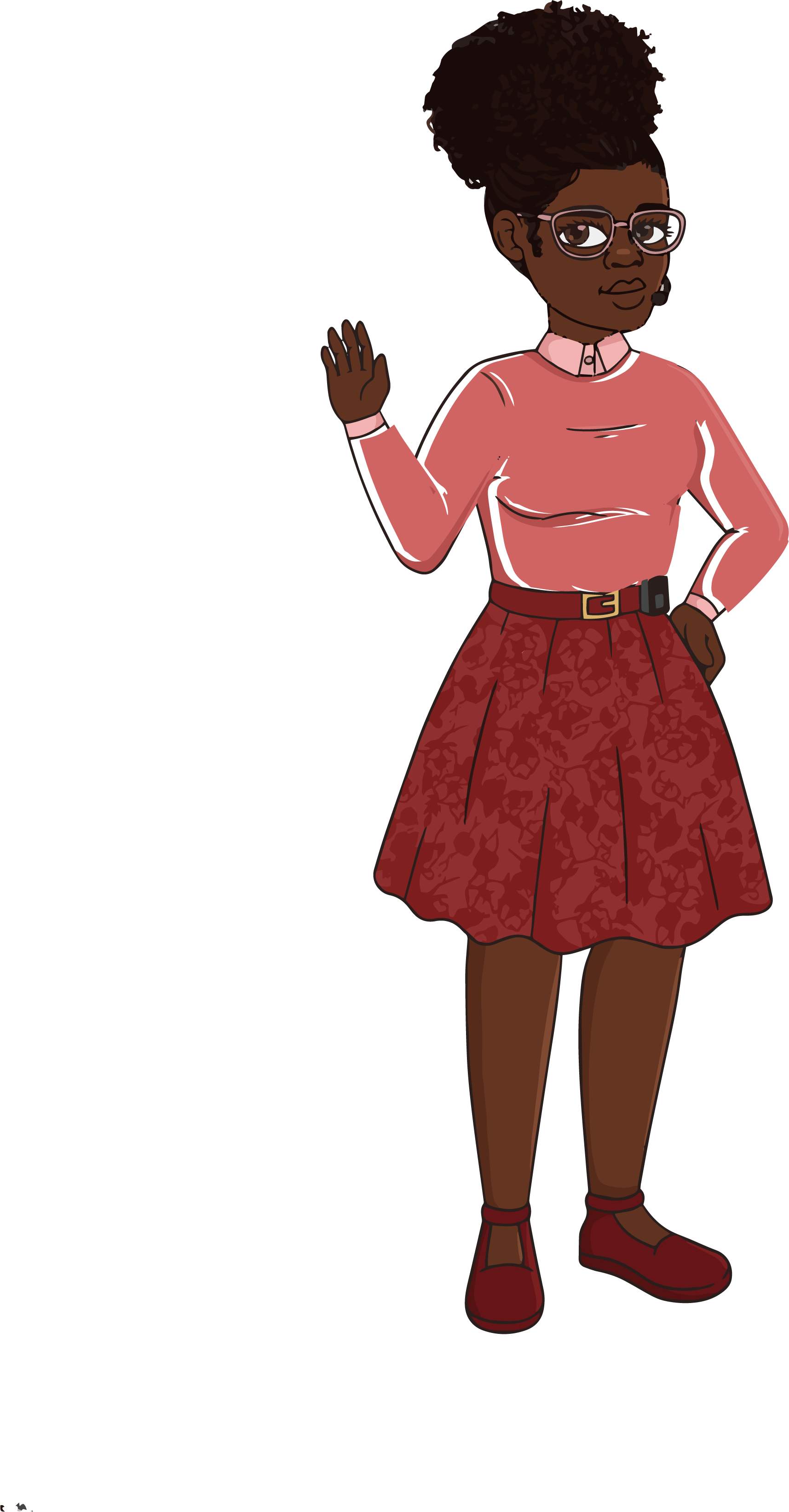 Ms. Jessica — teacher character waving